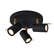 Lucide GRONY - Plafondspot - LED Dim to warm - GU10 (MR16) - 3x5W 2200K/3000K - Zwart