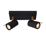 Lucide GRONY - Plafondspot - LED Dim to warm - GU10 (MR16) - 2x5W 2200K/3000K - Zwart Lucide GRONY - Plafondspot - LED Dim to warm - GU10 (MR16) - 2x5W 2200K/3000K - Zwart