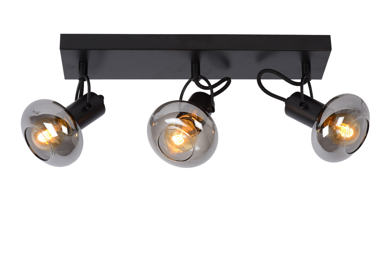 Lucide MADEE - Plafondspot - 3xE14 - Zwart Lucide MADEE - Plafondspot - 3xE14 - Zwart