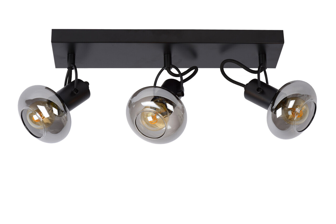 Lucide MADEE - Plafondspot - 3xE14 - Zwart Lucide MADEE - Plafondspot - 3xE14 - Zwart