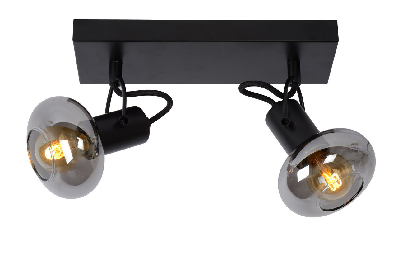 Lucide MADEE - Plafondspot - 2xE14 - Zwart Lucide MADEE - Plafondspot - 2xE14 - Zwart