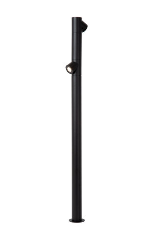 Lucide IBAMBA - Sokkellamp - LED - 2x6W 3000K - IP65 - Zwart Lucide IBAMBA - Sokkellamp - LED - 2x6W 3000K - IP65 - Zwart