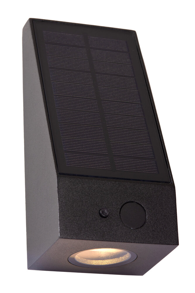 Lucide IRWIN - Wandlamp - Zonne-energie - LED Dimb. - 1x2W 3000K - IP54 - Beweging & dag/nacht sensor - Zwart Lucide IRWIN - Wandlamp - Zonne-energie - LED Dimb. - 1x2W 3000K - IP54 - Beweging & dag/nacht sensor - Zwart
