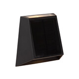 Lucide LUTON - Wandlamp - Zonne-energie - LED Dimb. - 1x2W 2700K/3000K - IP54 - Beweging & dag/nacht sensor - Zwart