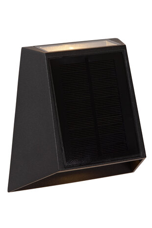 Lucide LUTON - Wandlamp - Zonne-energie - LED Dimb. - 1x2W 2700K/3000K - IP54 - Beweging & dag/nacht sensor - Zwart Lucide LUTON - Wandlamp - Zonne-energie - LED Dimb. - 1x2W 2700K/3000K - IP54 - Beweging & dag/nacht sensor - Zwart
