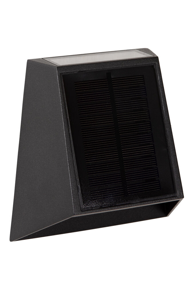 Lucide LUTON - Wandlamp - Zonne-energie - LED Dimb. - 1x2W 2700K/3000K - IP54 - Beweging & dag/nacht sensor - Zwart Lucide LUTON - Wandlamp - Zonne-energie - LED Dimb. - 1x2W 2700K/3000K - IP54 - Beweging & dag/nacht sensor - Zwart