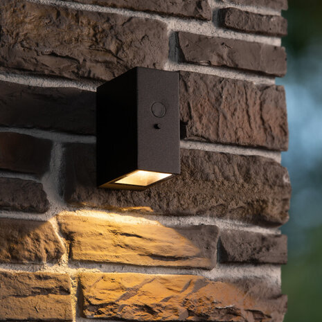 Lucide BOLTON - Wandlamp - Zonne-energie - LED Dimb. - 1x1W 3000K - IP54 - Beweging & dag/nacht sensor - Zwart Lucide BOLTON - Wandlamp - Zonne-energie - LED Dimb. - 1x1W 3000K - IP54 - Beweging & dag/nacht sensor - Zwart