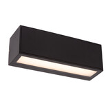 Lucide SUTTON - Wandlamp - Zonne-energie - LED - 1x1,5W 2700K/3000K - IP54 - Dag/nacht sensor - Zwart