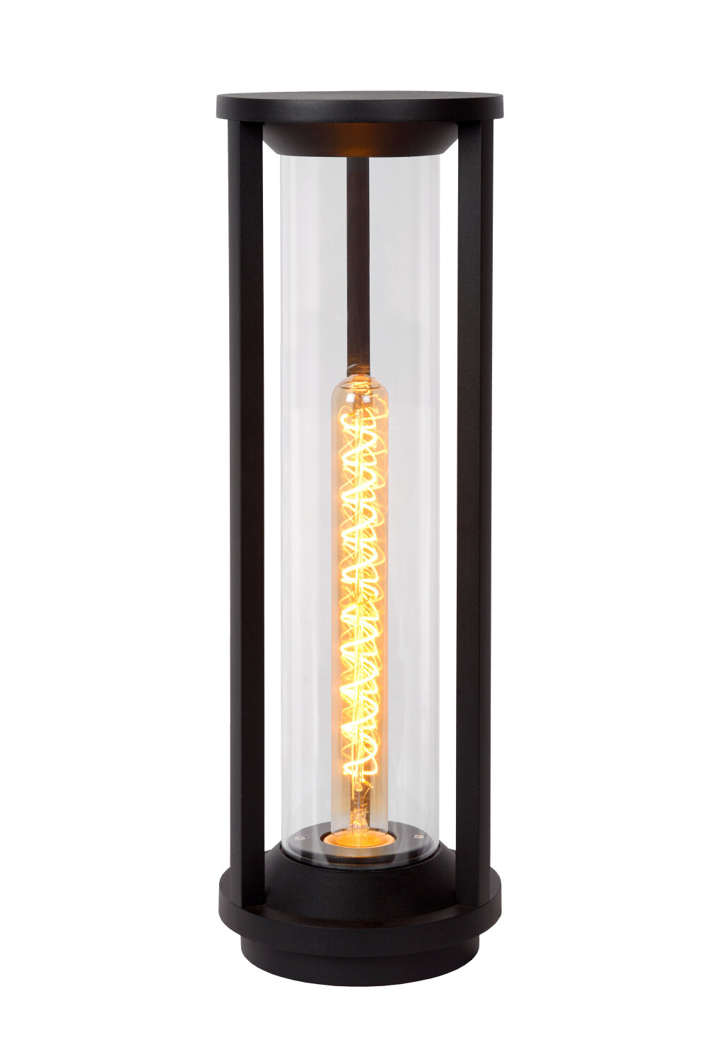 Lucide CADIX - Sokkellamp - ~ 16 cm - 1xE27 - IP65 - Zwart