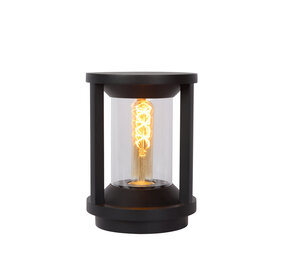Lucide CADIX - Sokkellamp - Ø 16 cm - 1xE27 - IP65 - Zwart