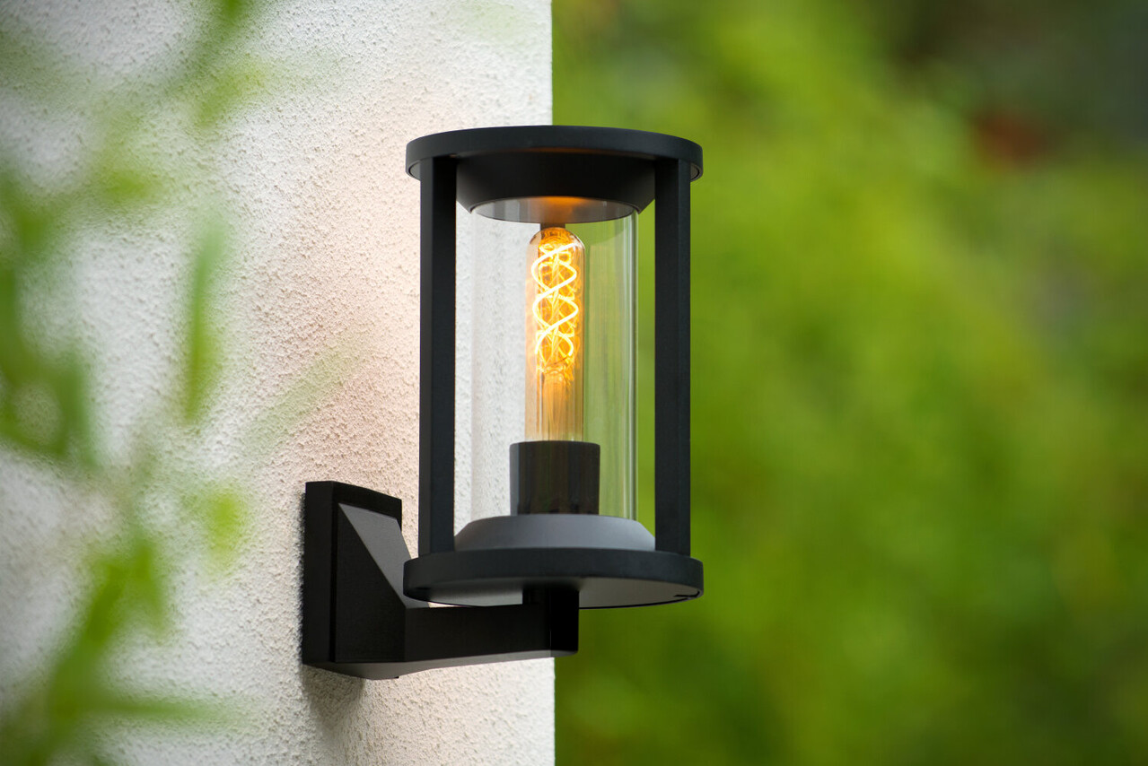 Lucide CADIX - Wandlamp Binnen/Buiten - 1xE27 - IP65 - Zwart