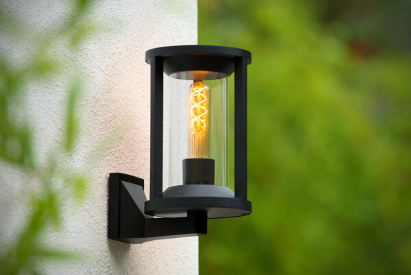 Lucide CADIX - Wandlamp Binnen/Buiten - 1xE27 - IP65 - Zwart