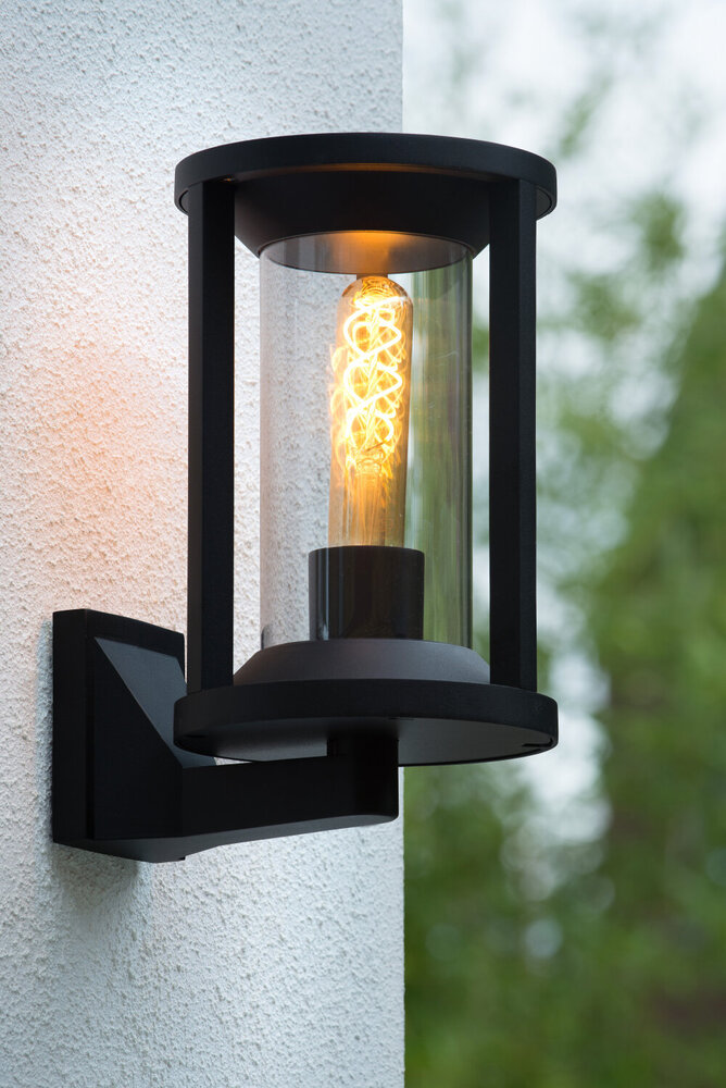 Lucide CADIX - Wandlamp Binnen/Buiten - 1xE27 - IP65 - Zwart