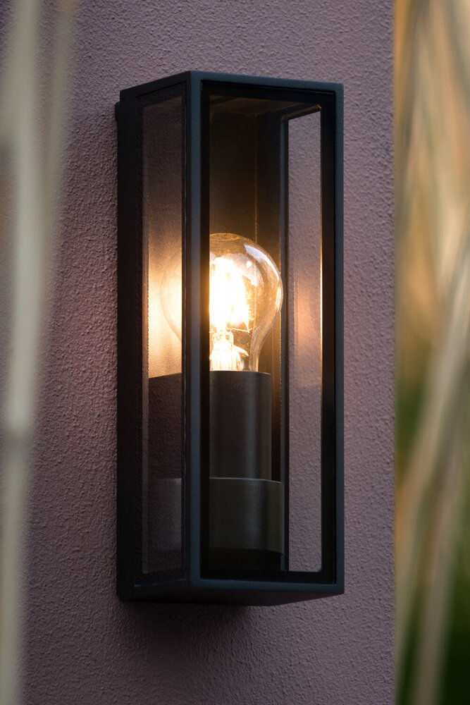 Lucide DUKAN - Wandlamp Binnen/Buiten - 1xE27 - IP65 - Zwart Lucide DUKAN - Wandlamp Binnen/Buiten - 1xE27 - IP65 - Zwart