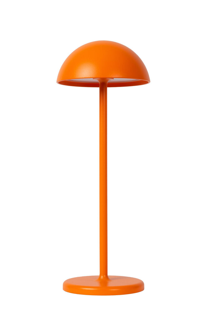 Lucide JOY - Oplaadbare Tafellamp Binnen/Buiten - Accu/Batterij - Ø 12 cm - LED Dimb. - 1x1,5W 3000K - IP54 - Oranje Lucide JOY - Oplaadbare Tafellamp Binnen/Buiten - Accu/Batterij - Ø 12 cm - LED Dimb. - 1x1,5W 3000K - IP54 - Oranje
