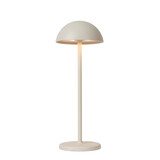 Lucide JOY - Oplaadbare Tafellamp Binnen/Buiten - Accu/Batterij - Ø 12 cm - LED Dimb. - 1x1,5W 3000K - IP54 - Wit