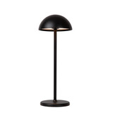 Lucide JOY - Oplaadbare Tafellamp Binnen/Buiten - Accu/Batterij - Ø 12 cm - LED Dimb. - 1x1,5W 3000K - IP54 - Zwart
