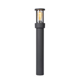 Lucide LORI - Sokkellamp - 1xE27 - IP44 - Dag/nacht sensor - Antraciet