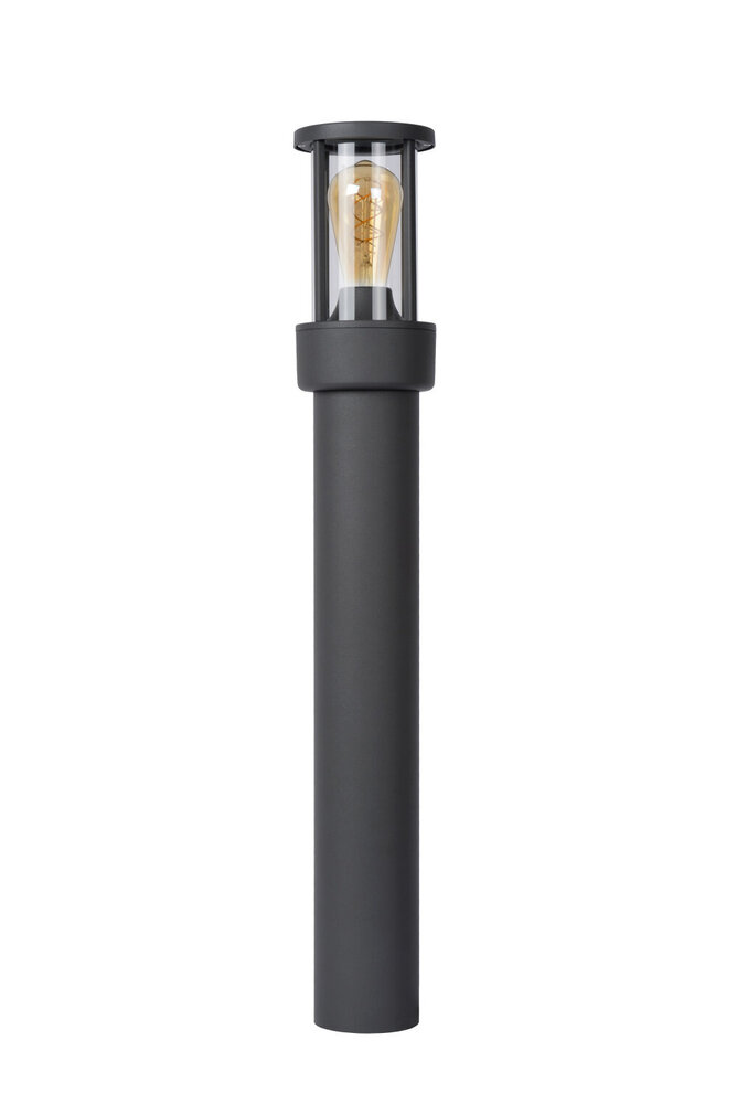 Lucide LORI - Sokkellamp - 1xE27 - IP44 - Dag/nacht sensor - Antraciet Lucide LORI - Sokkellamp - 1xE27 - IP44 - Dag/nacht sensor - Antraciet