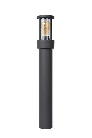 Lucide LORI - Sokkellamp - 1xE27 - IP44 - Dag/nacht sensor - Antraciet Lucide LORI - Sokkellamp - 1xE27 - IP44 - Dag/nacht sensor - Antraciet