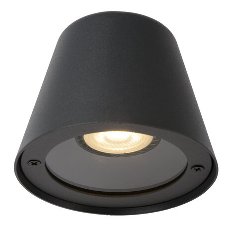 Lucide DINGO-LED - Wandlamp Binnen/Buiten - LED Dimb. - GU10 (MR16) - 1x5W 3000K - IP44 - Antraciet Lucide DINGO-LED - Wandlamp Binnen/Buiten - LED Dimb. - GU10 (MR16) - 1x5W 3000K - IP44 - Antraciet