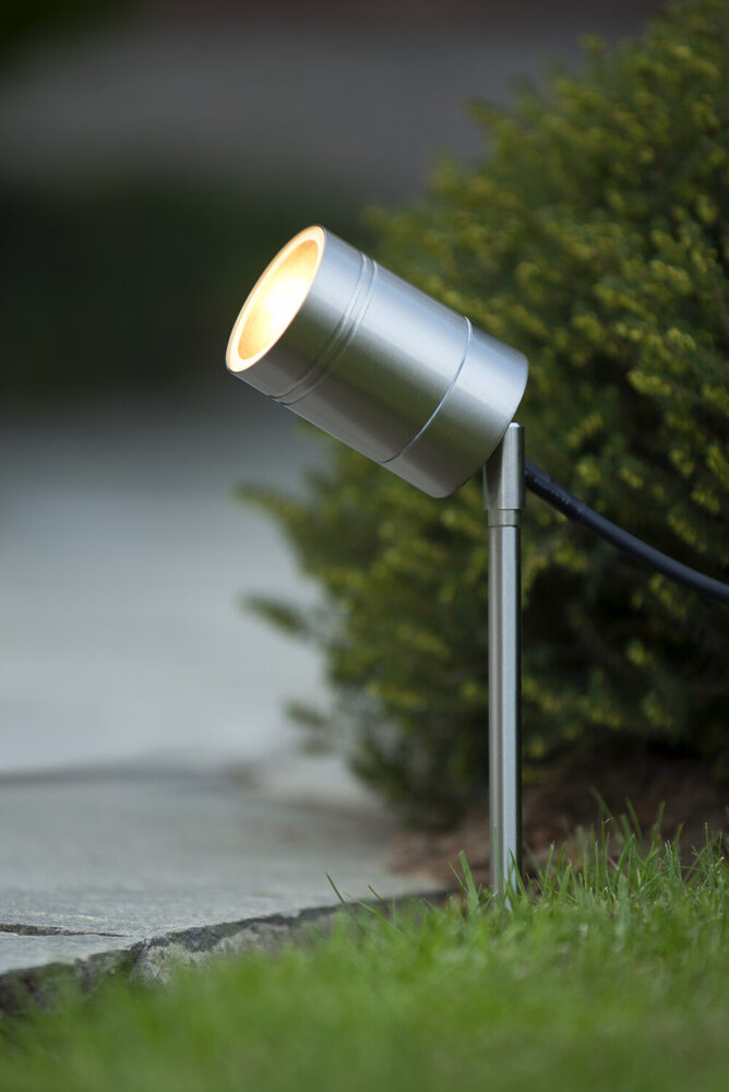 Lucide ARNE-LED - Tuinspot - Ø 6,3 cm - LED - GU10 (MR16) - 1x5W 2700K - IP44 - Mat chroom Lucide ARNE-LED - Tuinspot - Ø 6,3 cm - LED - GU10 (MR16) - 1x5W 2700K - IP44 - Mat chroom