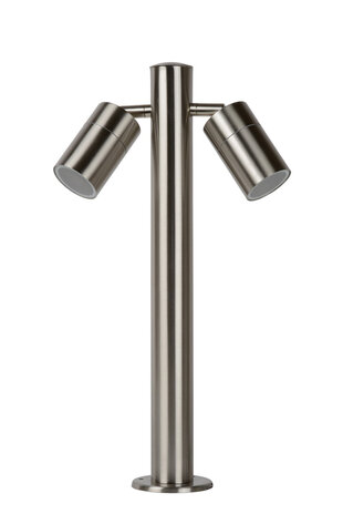 Lucide ARNE-LED - Sokkellamp - Ø 6,3 cm - LED - GU10 (MR16) - 2x5W 2700K - IP44 - Mat chroom Lucide ARNE-LED - Sokkellamp - Ø 6,3 cm - LED - GU10 (MR16) - 2x5W 2700K - IP44 - Mat chroom