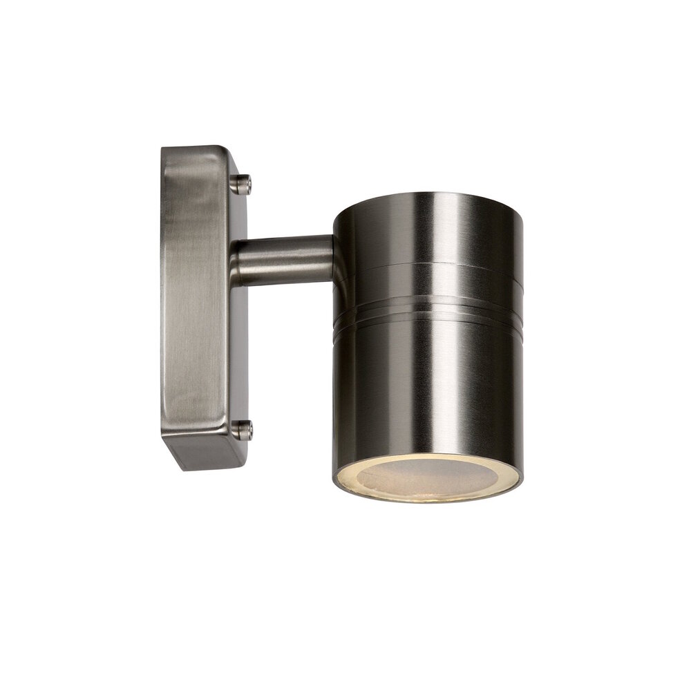 Lucide ARNE-LED - Wandspot / Wandlamp Binnen/Buiten - Ø 6,3 cm - LED - GU10 (MR16) - 1x5W 2700K - IP44 - Mat chroom