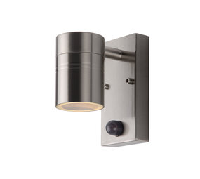 Lucide ARNE-LED IR - Wandspot / Wandlamp Binnen/Buiten - Ø 6,3 cm - LED - GU10 (MR16) - 1x5W 2700K - IP44 - Beweging & dag/nacht sensor - Mat chroom Lucide ARNE-LED IR - Wandspot / Wandlamp Binnen/Buiten - Ø 6,3 cm - LED - GU10 (MR16) - 1x5W 2700K - IP44 - Beweging & dag/nacht sensor - Mat chroom