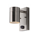 Lucide ARNE-LED IR - Wandspot / Wandlamp Binnen/Buiten - Ø 6,3 cm - LED - GU10 (MR16) - 1x5W 2700K - IP44 - Beweging & dag/nacht sensor - Mat chroom