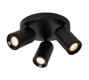 Lucide PUNCH - Plafondspot - Ø 21 cm - 3xGU10 (MR16) - Zwart