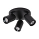 Lucide PUNCH - Plafondspot - Ø 21 cm - 3xGU10 (MR16) - Zwart