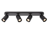 Lucide PUNCH - Plafondspot - 4xGU10 (MR16) - Zwart Lucide PUNCH - Plafondspot - 4xGU10 (MR16) - Zwart