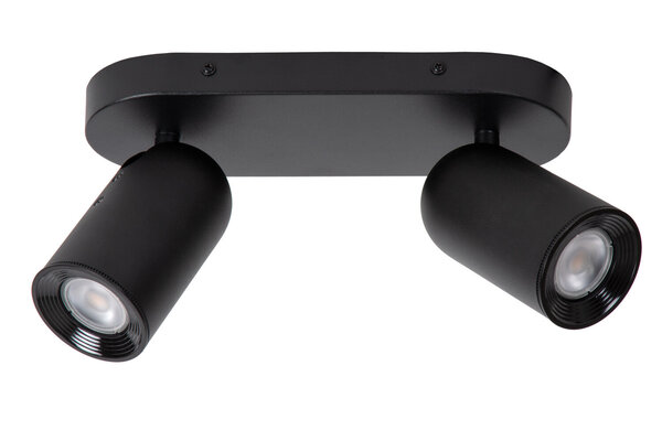Lucide PUNCH - Plafondspot - 2xGU10 (MR16) - Zwart Lucide PUNCH - Plafondspot - 2xGU10 (MR16) - Zwart