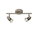 Lucide CARO-LED - Plafondspot - LED - GU10 (MR16) - 2x5W 2700K - Mat chroom Lucide CARO-LED - Plafondspot - LED - GU10 (MR16) - 2x5W 2700K - Mat chroom
