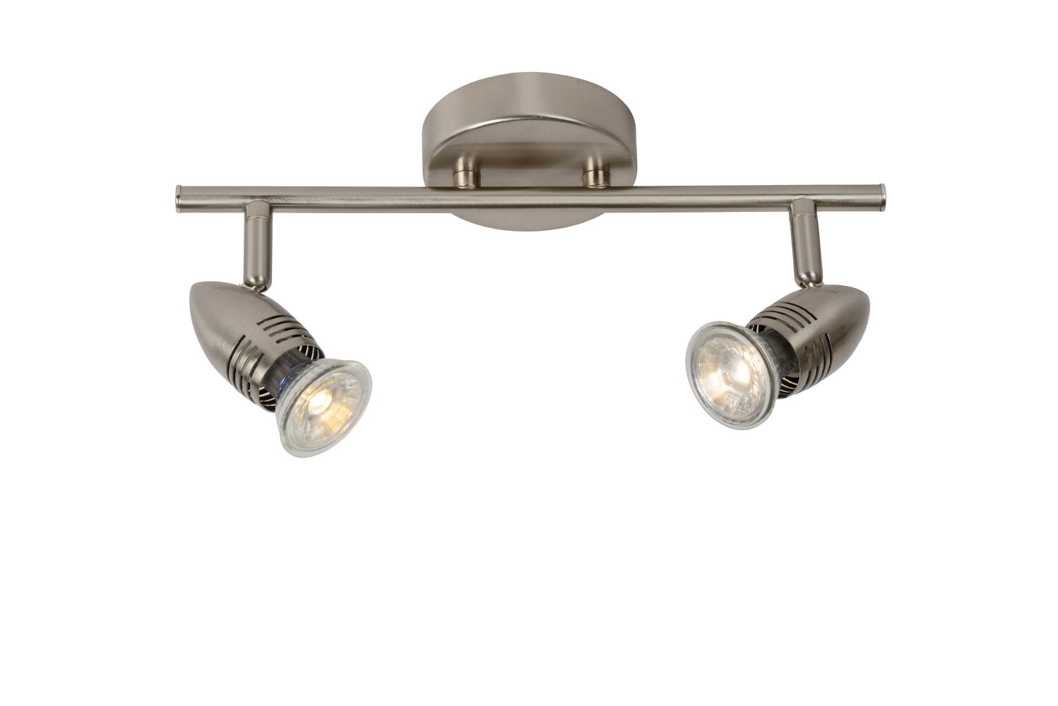 Lucide CARO-LED - Plafondspot - LED - GU10 (MR16) - 2x5W 2700K - Mat chroom