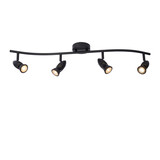 Lucide CARO - Plafondspot - 4xGU10 (MR16) - Zwart Lucide CARO - Plafondspot - 4xGU10 (MR16) - Zwart