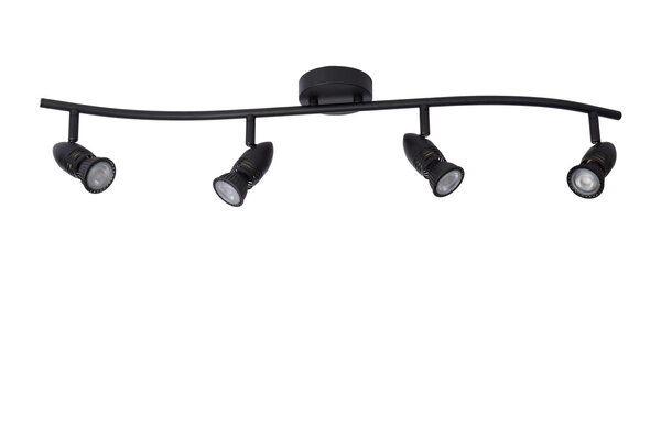 Lucide CARO - Plafondspot - 4xGU10 (MR16) - Zwart Lucide CARO - Plafondspot - 4xGU10 (MR16) - Zwart