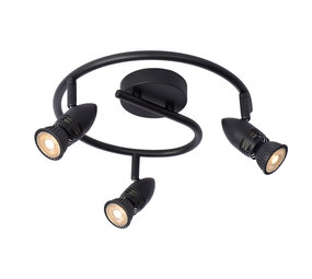 Lucide CARO - Plafondspot - Ø 31 cm - 3xGU10 (MR16) - Zwart