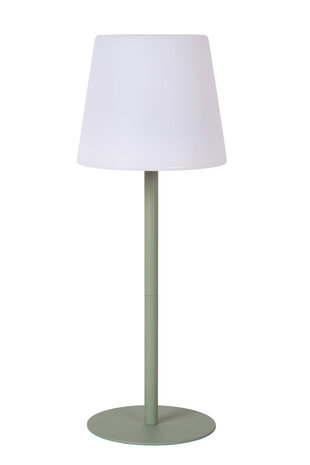 Lucide TYON - Oplaadbare Tafellamp Binnen/Buiten - Accu/Batterij - LED Dimb. - 1x2W 2700K - IP65 - Groen Lucide TYON - Oplaadbare Tafellamp Binnen/Buiten - Accu/Batterij - LED Dimb. - 1x2W 2700K - IP65 - Groen
