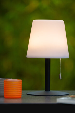 Lucide RIO - Oplaadbare Tafellamp Binnen/Buiten - Accu/Batterij - Ø 15,5 cm - LED Dimb. - 1x1,8W 3000K - IP44 - RGB - Multicolor