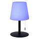 Lucide RIO - Oplaadbare Tafellamp Binnen/Buiten - Accu/Batterij - Ø 15,5 cm - LED Dimb. - 1x1,8W 3000K - IP44 - RGB - Multicolor