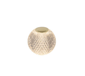 Lucide CINTRA - Oplaadbare Tafellamp - Accu/Batterij - Ø 9 cm - LED 3 StepDim - 1x1,5W 2700K - Transparant