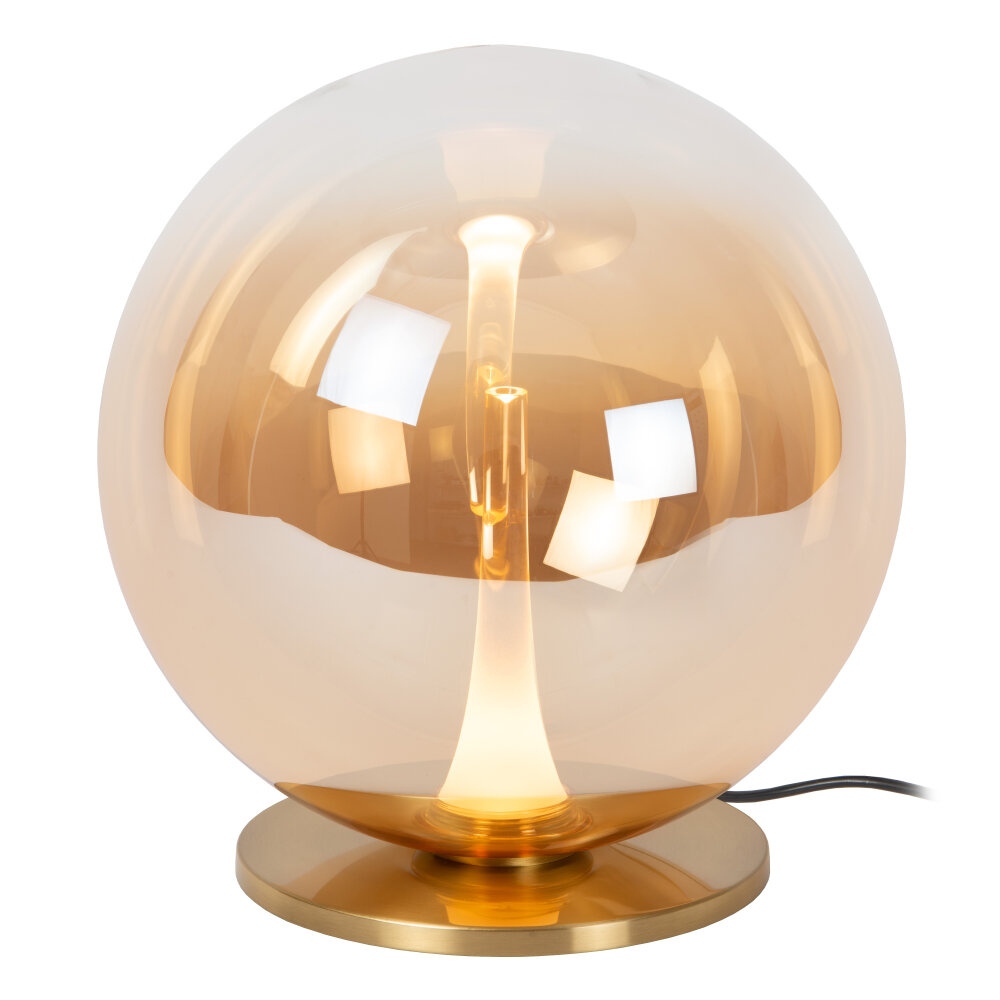 Lucide GISELA - Tafellamp - Ø 30 cm - LED Dimb. - 1x12W 2500K - Amber - Premium