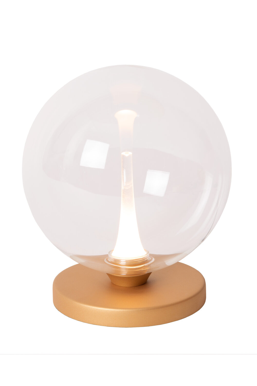 Lucide GISELA - Tafellamp - Ø 16 cm - LED Dimb. - 1x5W 2700K - Transparant - Premium