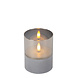 Lucide VELAS - Tafellamp - Batterijen - Ø 8 cm - LED - 3x0,2W 2700K - Fumé - Set van 3