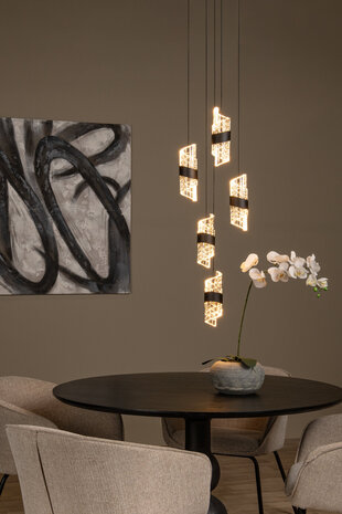 Lucide KLIGANDE - Hanglamp - Ø 30 cm - LED Dimb. - 5x8W 2700K - Zwart Lucide KLIGANDE - Hanglamp - Ø 30 cm - LED Dimb. - 5x8W 2700K - Zwart