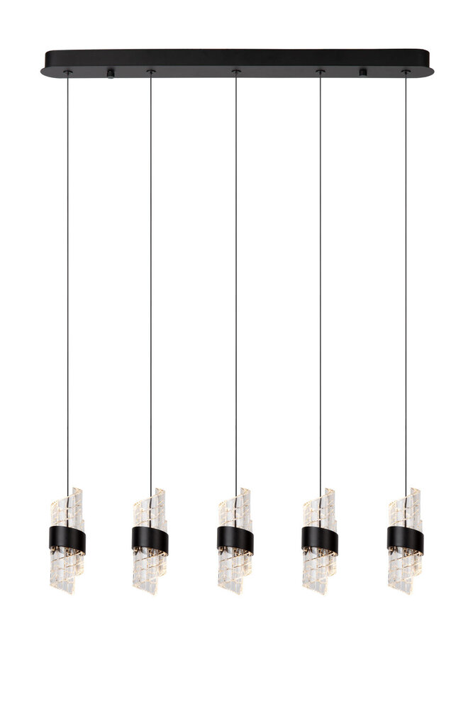 Lucide KLIGANDE - Hanglamp - LED Dimb. - 5x7,8W 2700K - Zwart Lucide KLIGANDE - Hanglamp - LED Dimb. - 5x7,8W 2700K - Zwart