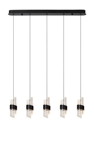 Lucide KLIGANDE - Hanglamp - LED Dimb. - 5x7,8W 2700K - Zwart Lucide KLIGANDE - Hanglamp - LED Dimb. - 5x7,8W 2700K - Zwart