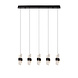 Lucide KLIGANDE - Hanglamp - LED Dimb. - 5x7,8W 2700K - Zwart Lucide KLIGANDE - Hanglamp - LED Dimb. - 5x7,8W 2700K - Zwart